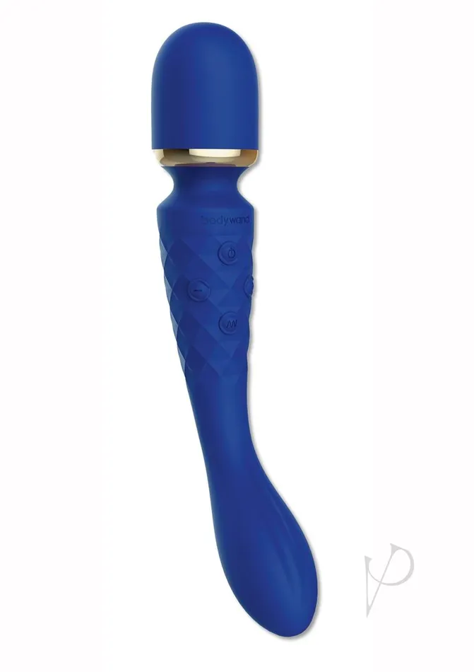 Vibrators Bodywand Bodywand Luxe 2Way Wand Massager Blue Vibrators Bodywand Bodywand Luxe 2Way Wand Massager Blue