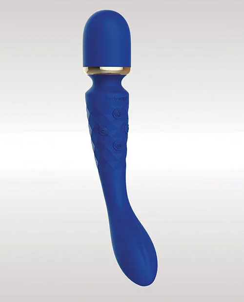 Vibrators Bodywand Bodywand Luxe 2Way Wand Massager Blue Vibrators Bodywand Bodywand Luxe 2Way Wand Massager Blue