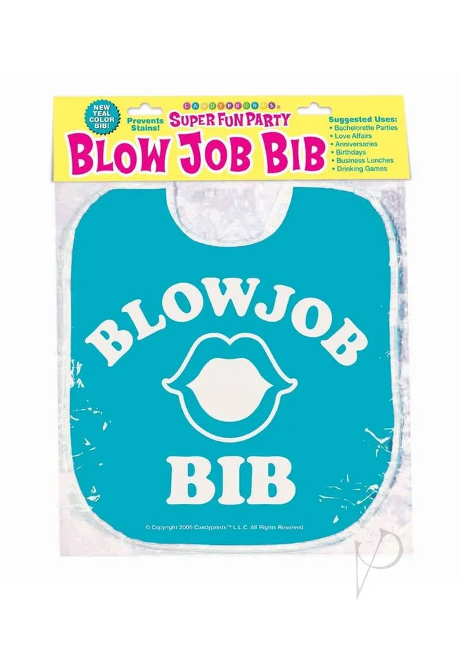 Vibrators Candyprints Party Blow Job Bib Teal