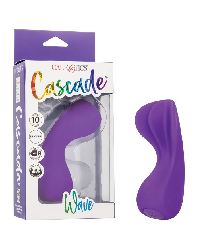 Vibrators Cascade Wave Rechargeable Silicone Vibrator Purple Cascade Vibrators Cascade Wave Rechargeable Silicone Vibrator Purple Cascade