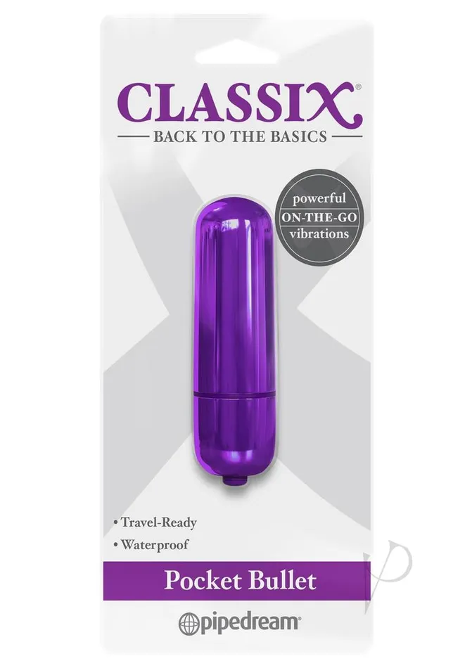 Vibrators Classix Classix Vibrating Pocket Bullet Purple