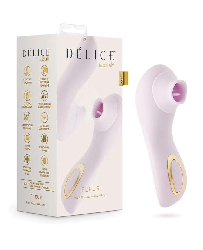 Vibrators Delice Delice Fleur Air Pulsing Vibrator Rechargeable Silicone Clitoral Vibrator Barely Purple Vibrators Delice Delice Fleur Air Pulsing Vibrator Rechargeable Silicone Clitoral Vibrator Barely Purple