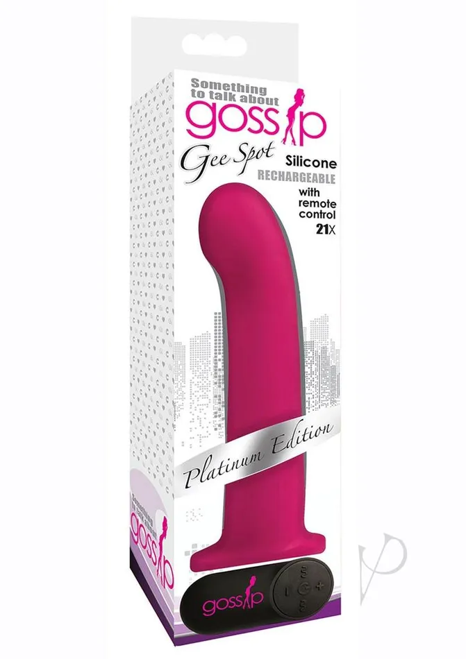 Vibrators Gossip Gossip Gee Spot 21x Rechargeable Silicone Vibrator Pink