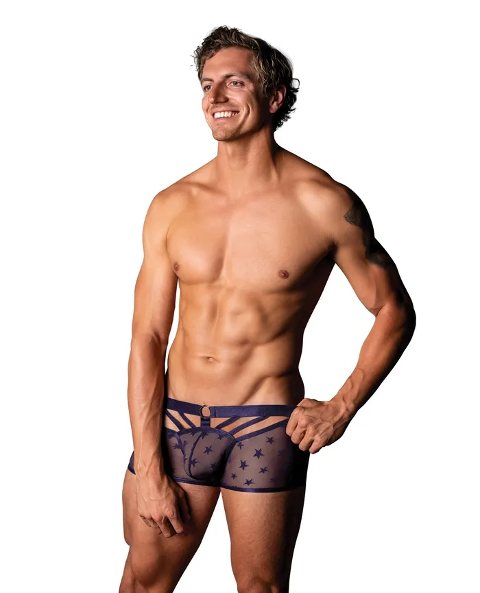 Vibrators Male Power Love Star Short wRing Purple LG