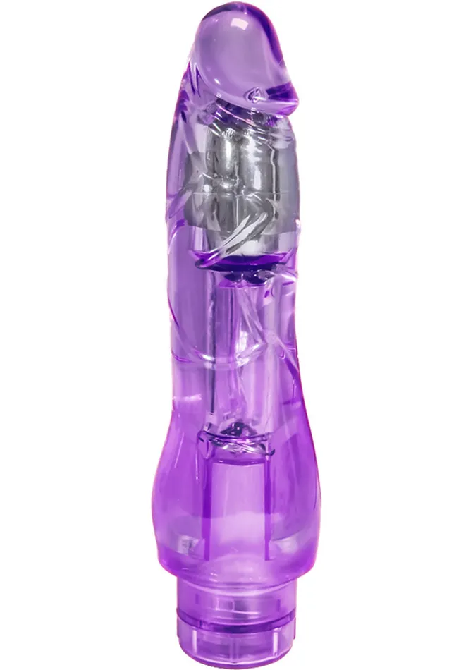 Vibrators Naturally Yours Naturally Yours Fantasy Vibrating Dildo 85in Purple