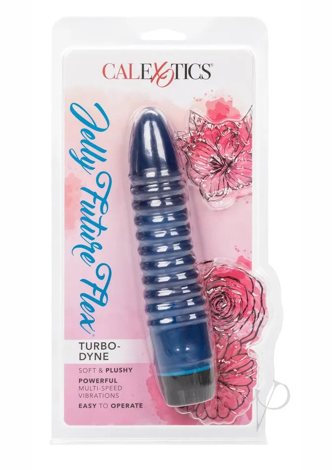 Vibrators Personality Vibes Jelly Future Flex TurboDyne Vibrator Blue