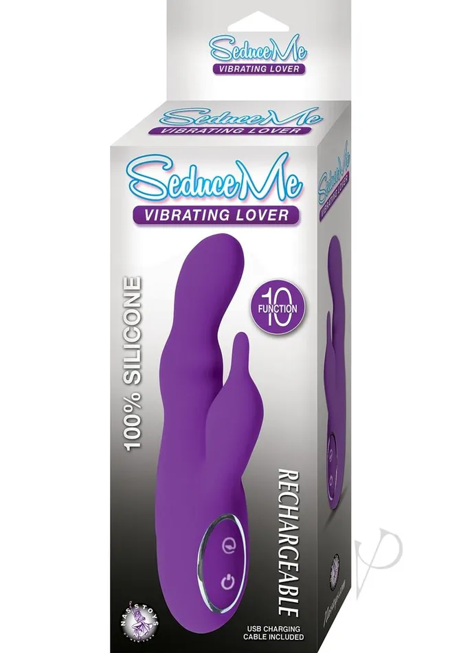 Vibrators Seduce Me Seduce Me Vibrating Lover Rechargeable Silicone Vibrator Purple