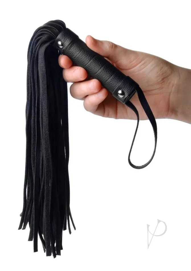 Vibrators Strict Leather Pleather Pleasure Mini Flogger Black Strict Leather
