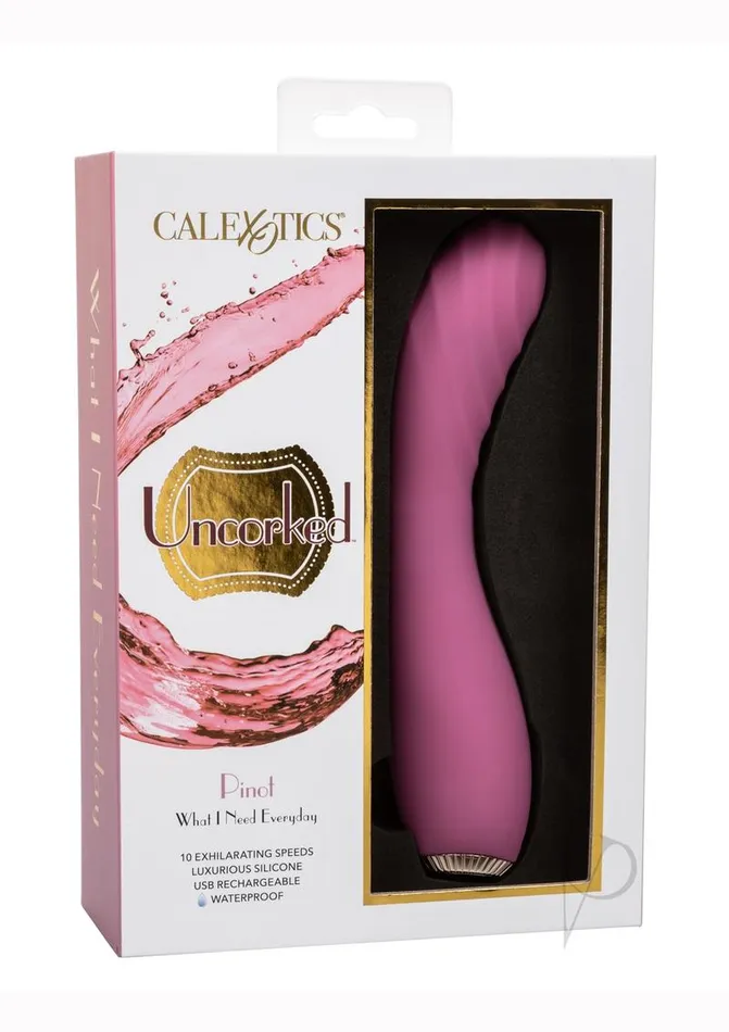 Vibrators Uncorked Pinot Silicone Rechargeable Vibrator Pink Uncorked