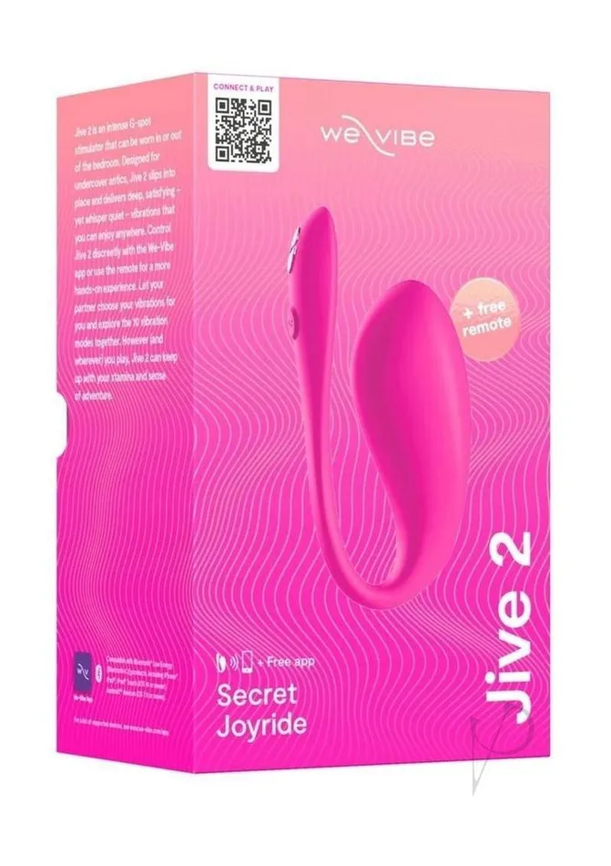 WeVibe Jive 2 Silicone Rechargeable Wearable GSpot Vibrator with Remote Control Electric Pink We Vibe Female Sex Toys WeVibe Jive 2 Silicone Rechargeable Wearable GSpot Vibrator with Remote Control Electric Pink We Vibe Female Sex Toys