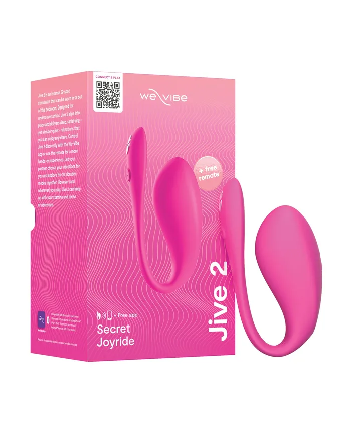 WeVibe Jive 2 Silicone Rechargeable Wearable GSpot Vibrator with Remote Control Electric Pink We Vibe Female Sex Toys WeVibe Jive 2 Silicone Rechargeable Wearable GSpot Vibrator with Remote Control Electric Pink We Vibe Female Sex Toys