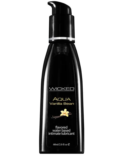 Wicked Aqua Dildos Wicked Aqua Water Based Flavored Lubricant Vanilla Bean 2oz