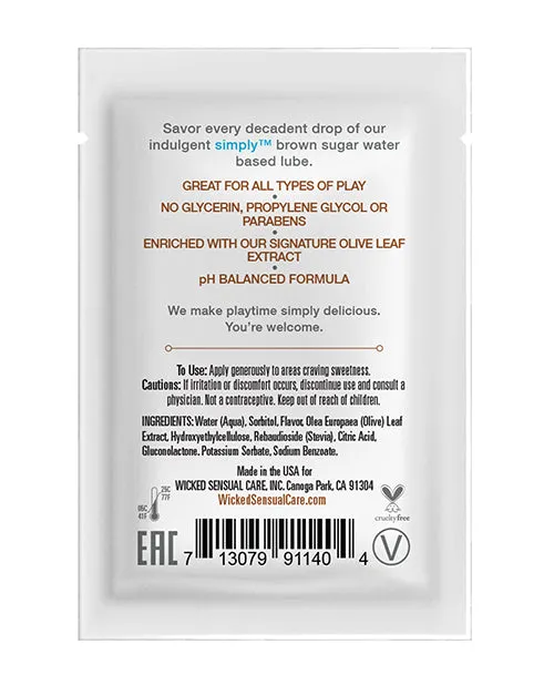 Wicked Sensual Care Lubricants Wicked Sensual Care Simply Water Based Lubricant 1 oz Brown Sugar Wicked Sensual Care Lubricants Wicked Sensual Care Simply Water Based Lubricant 1 oz Brown Sugar