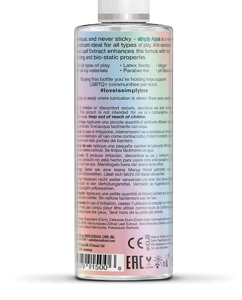 Wicked Simply Lubricants Wicked Simply Aqua Special Edition Water Based Lubricant 4oz