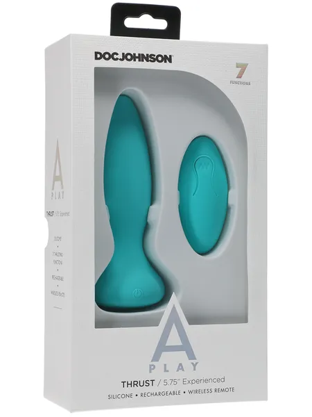 APlay Thrust Experienced Rechargeable Silicone An te Teal Doc Johnson Vibrators