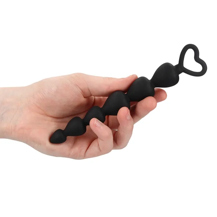 Anal Black Silicone Anal Beads Shots Toys