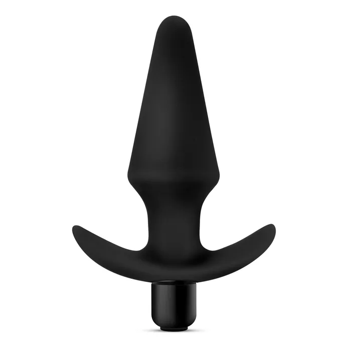 Anal Blush Anal Adventures Platinum Silicone Vibrating Plug Black