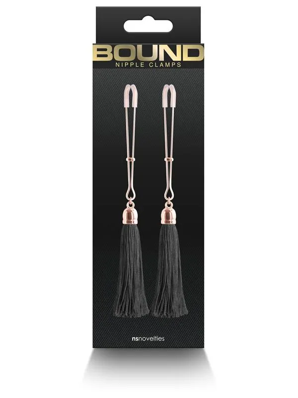 Anal Bound Nipple Clamps T1 Black NS Novelties Anal Bound Nipple Clamps T1 Black NS Novelties