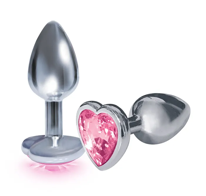 Anal Icon Brands The 9s the Silver Starter Heart Bejeweled Stainless Steel Plug Pink Anal Icon Brands The 9s the Silver Starter Heart Bejeweled Stainless Steel Plug Pink