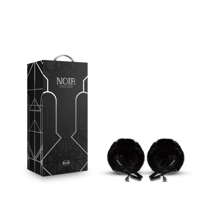 Anal Sale Specials Noir Pom Adjustable Nipple Clamps Black