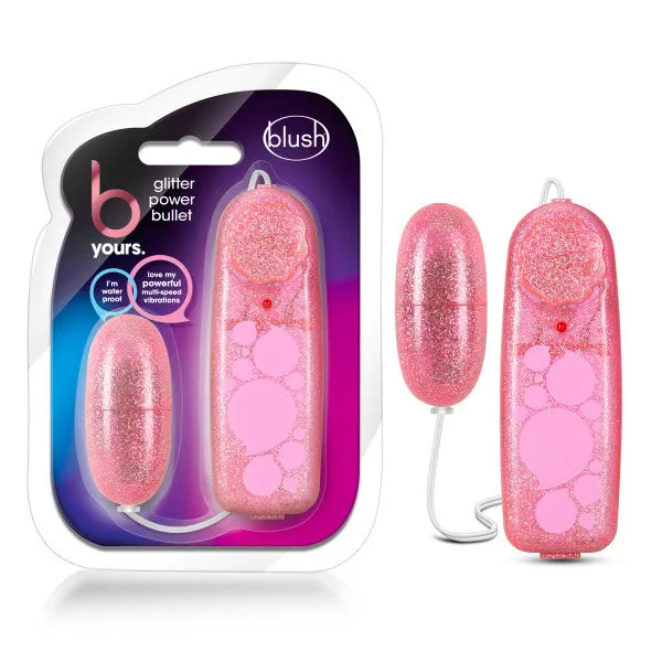 B Yours Glitter Power Bullet Pink Blush Vibrators