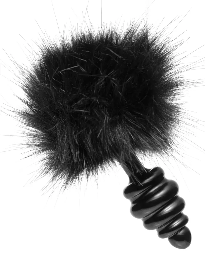 Black Bunny Tail Anal Plug XR Brands Tailz Anal