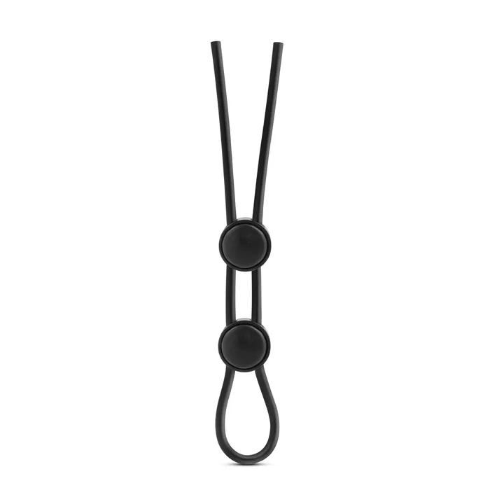Blush Male Sex Toys Stay Hard Silicone Double Loop Cock Ring Black