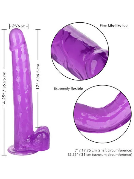 CalExotics Size Queen 12 in305 CM Purple Vibrators