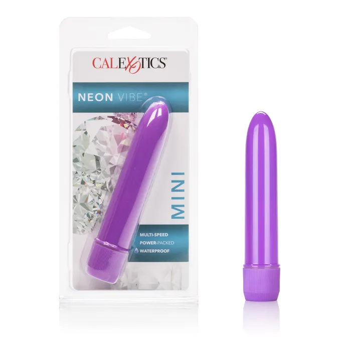 CalExotics Vibrators Mini Neon MultiSpeed Vibe 45 Inches Purple