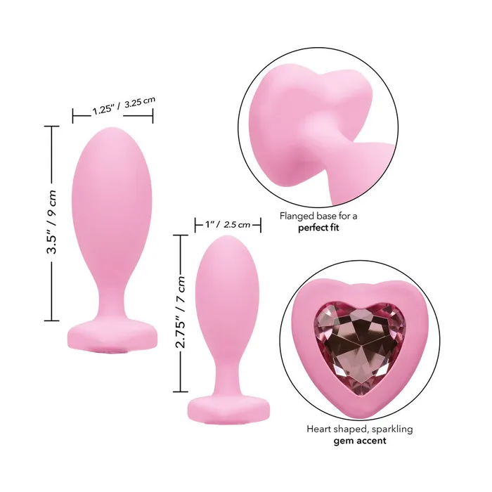 California Exotic Female Sex Toys First Time Crystal Booty Duo Butt Plugs