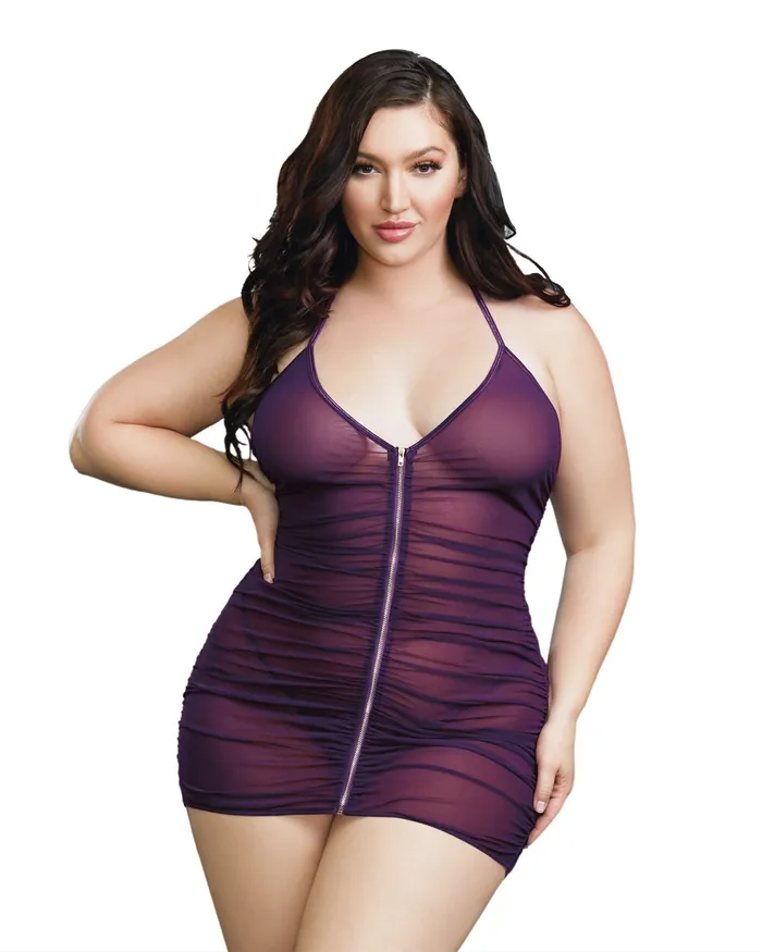 Chemise GString Queen Plum Dreamgirl Vibrators