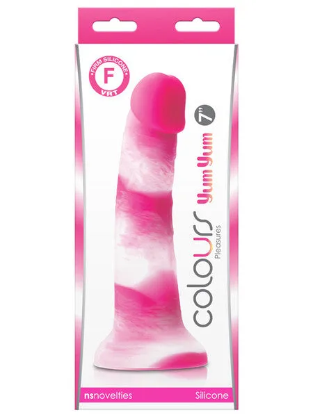 Colours Pleasures Yum Yum 7 in Dildo Pink NS Novelties Dildos Colours Pleasures Yum Yum 7 in Dildo Pink NS Novelties Dildos