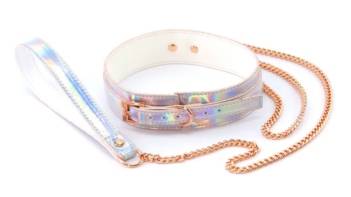 Cosmo Bondage Collar and Leash Rainbow nsnovelties Couples