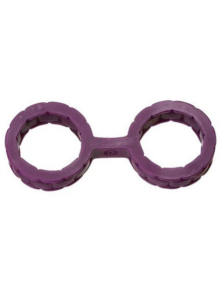 Couples Doc Johnson Japanese Bondage Silicone Cuffs Small Purple