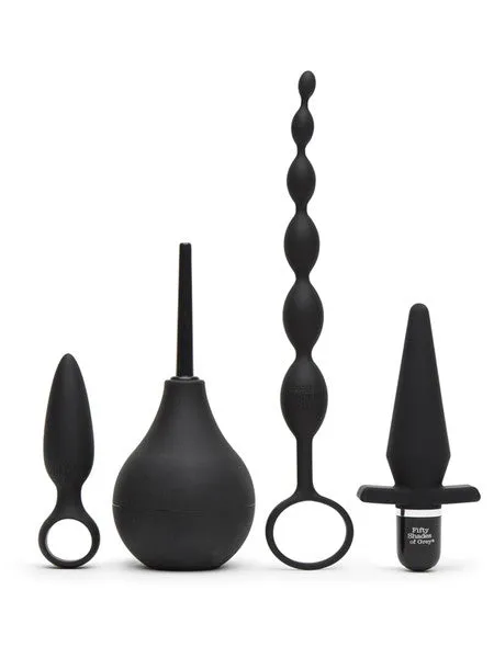 Couples Lovehoney Fifty Shades of Grey Pleasure Overload Starter Anal Kit 4 piece kit