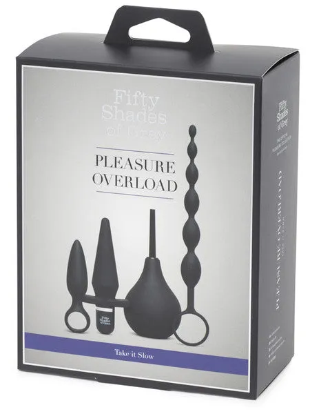 Couples Lovehoney Fifty Shades of Grey Pleasure Overload Starter Anal Kit 4 piece kit
