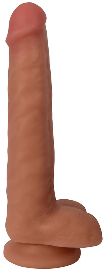Curve Toys Dildos 8 Inch Slim Dong With Balls Vanilla