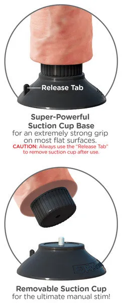 Dildos Pipedream Products King Cock 8 in Vibrating Cock with Balls Flesh