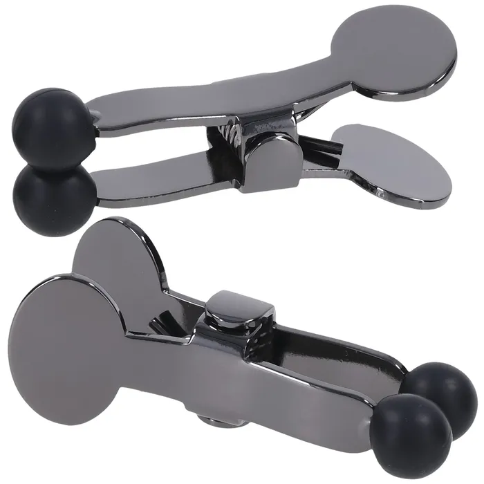 Doc Johnson Anal Merci Nippers Stainless Steel Nipple Clamps With Silicone Tip Black Doc Johnson Anal Merci Nippers Stainless Steel Nipple Clamps With Silicone Tip Black