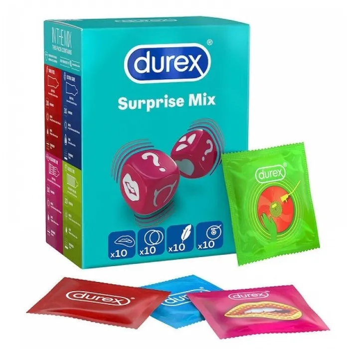 Durex Surprise Me Variety Condoms 40 Pack Durex Condoms Vibrators