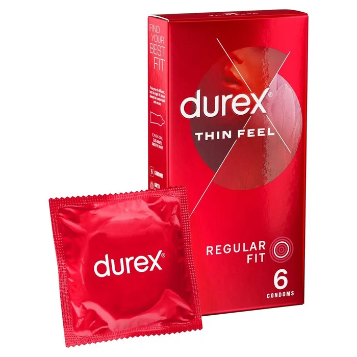 Durex Thin Feel Regular Fit Condoms 6 Pack Durex Condoms Male Sex Toys