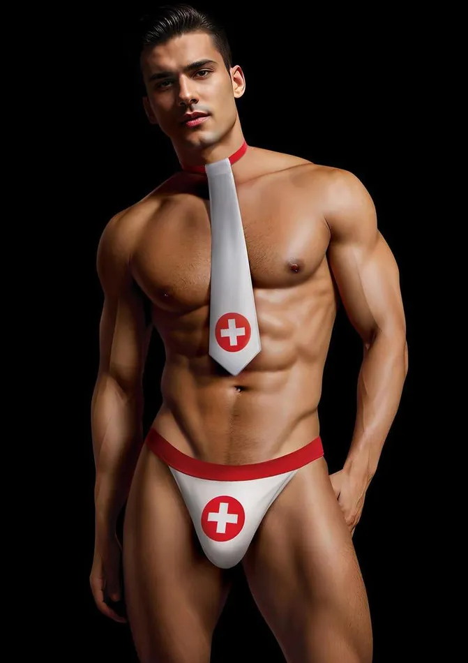 Envy 2 Pc Nurse Kit Largexlarge Whitered Envy Menswear Anal