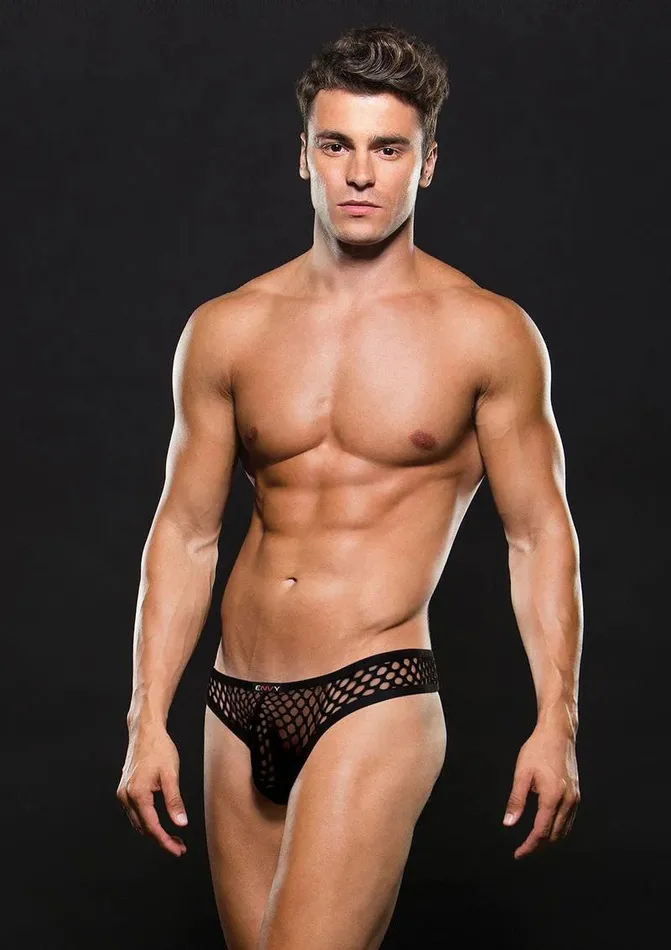 Envy Modern Fishnet Thong Smallmedium Black Envy Menswear Anal
