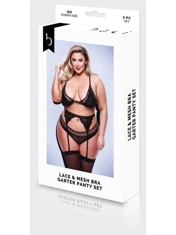 Female Sex Toys Baci Baci 3pc Lace Mesh Bra Garter Panty SetBLK Q BX Female Sex Toys Baci Baci 3pc Lace Mesh Bra Garter Panty SetBLK Q BX