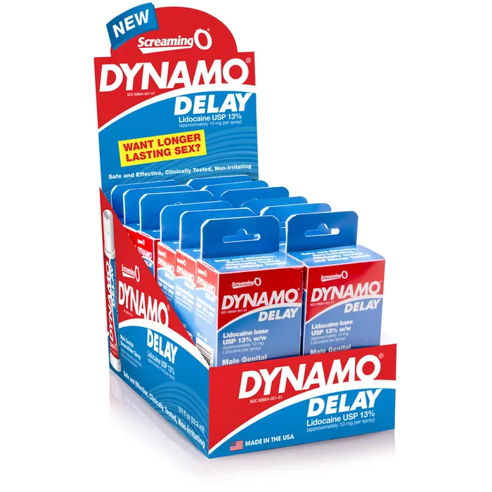 Female Sex Toys Screaming O Dynamo Delay Spray 12 Count Display