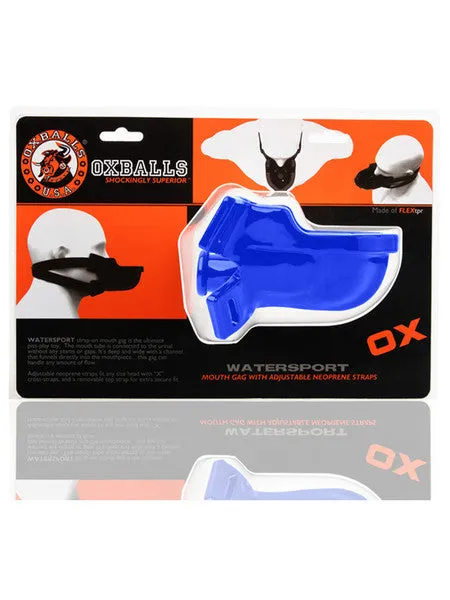 Female Sex Toys WATERSPORT strapon gag police blue Oxballs