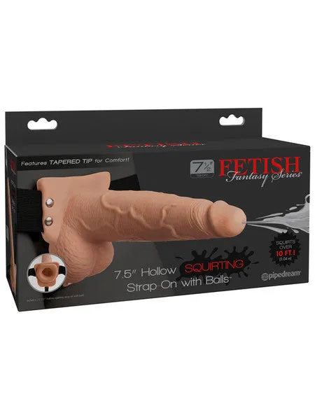 Fetish Fantasy 75 in Hollow Squirting StrapOn with Balls Flesh Pipedream Products Female Sex Toys Fetish Fantasy 75 in Hollow Squirting StrapOn with Balls Flesh Pipedream Products Female Sex Toys