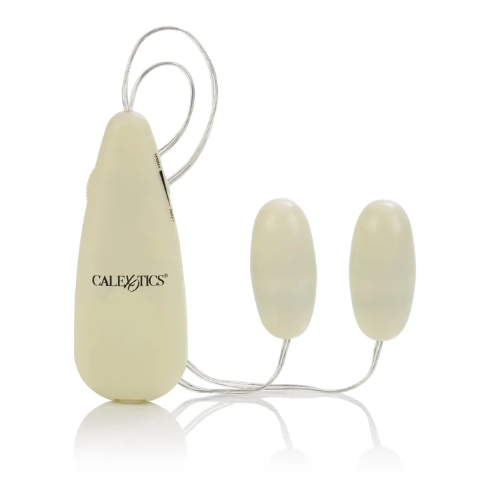 GlowintheDark Pocket Exotics Vibrating Glowing Double Bullets CalExotics Female Sex Toys