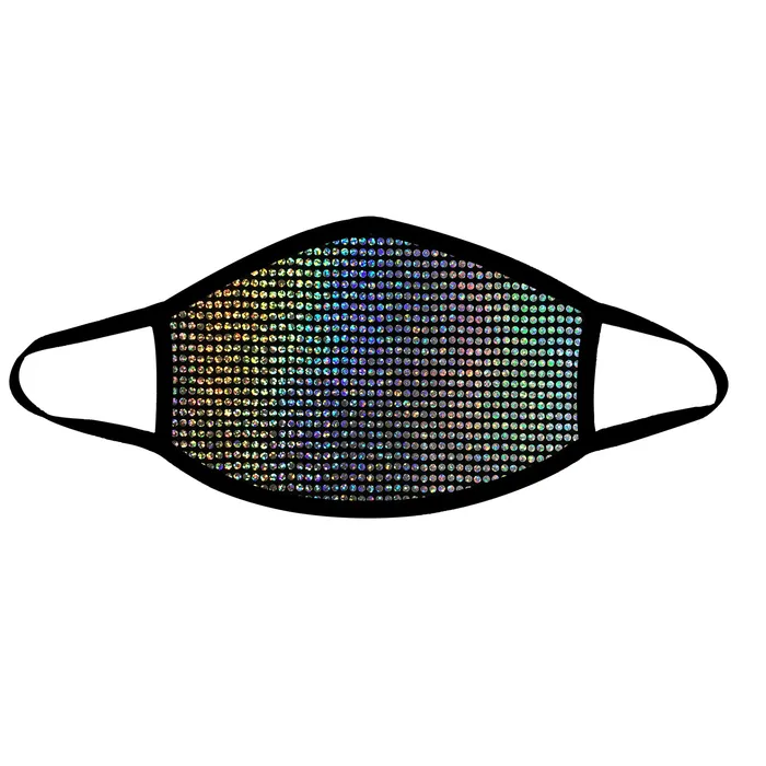 Holiday Blowout Sale Disco Robot Holographic Face Mask With Black Trim Anal Holiday Blowout Sale Disco Robot Holographic Face Mask With Black Trim Anal