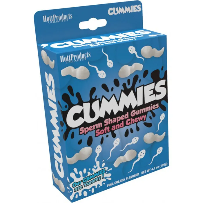 Hott Products Sperm Shape Gummies Pina Colada Flavored 42oz Vibrators